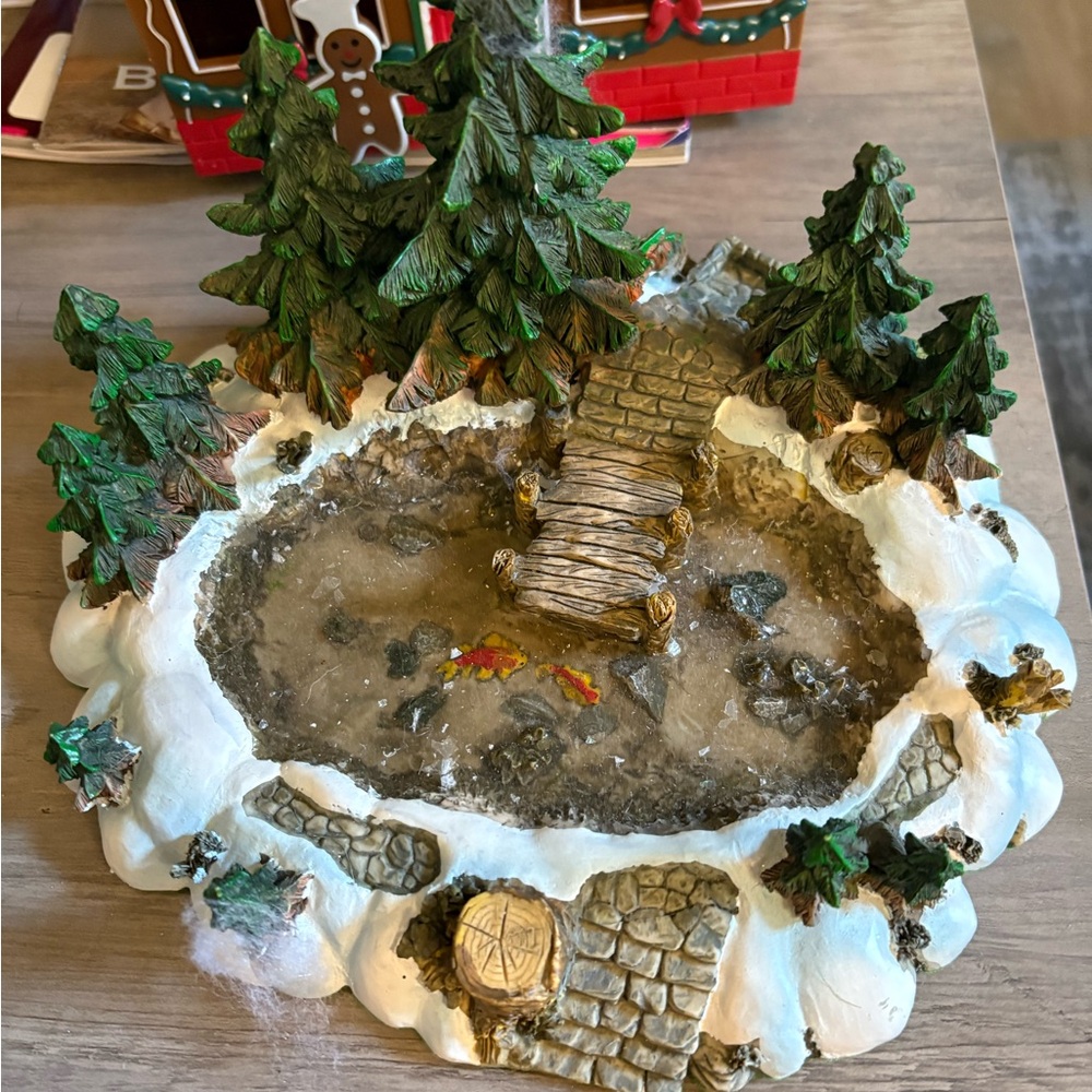 Department 56 Winter Wonderland Skating Pond with Bridge